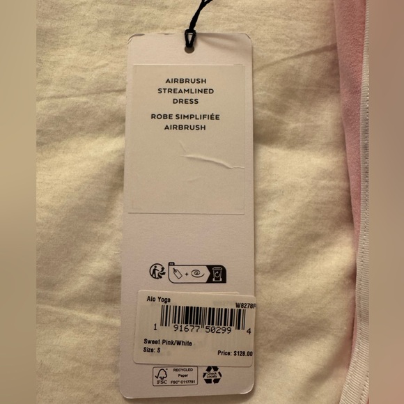 🚨NWT🚨 ALO Yoga Airbrush Streamlined Dress in Sweet Pink Women’s Size Small - Picture 6 of 7